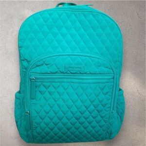 Vera Bradley Quilted Campus Backpack - Large - Peacock Blue